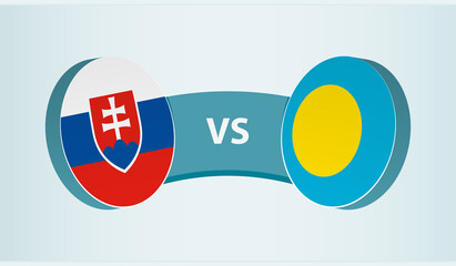 Slovakia versus Palau, team sports competition concept.