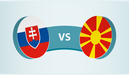 Slovakia versus Macedonia, team sports competition concept.