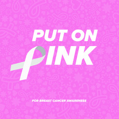 put on pink illustration