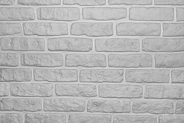 Brick wall. White brick background. White stone texture