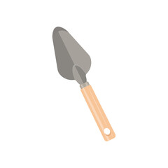 Hand shovel illustration isolated on white background. Garden tool icon.