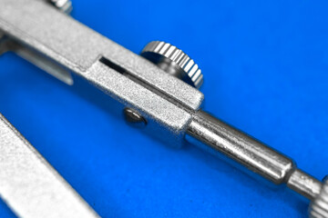 Close-up of school divider on a blue background