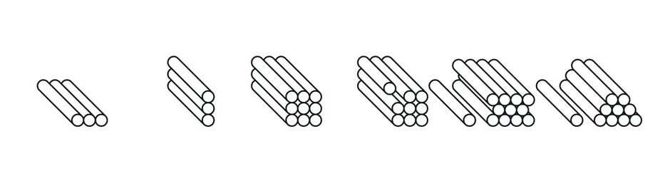 Raw materials market, icons set, vector illustration. Concept of supply and demand in industry, minimal design, web banner.