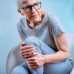 Senior Woman with Knee Pain