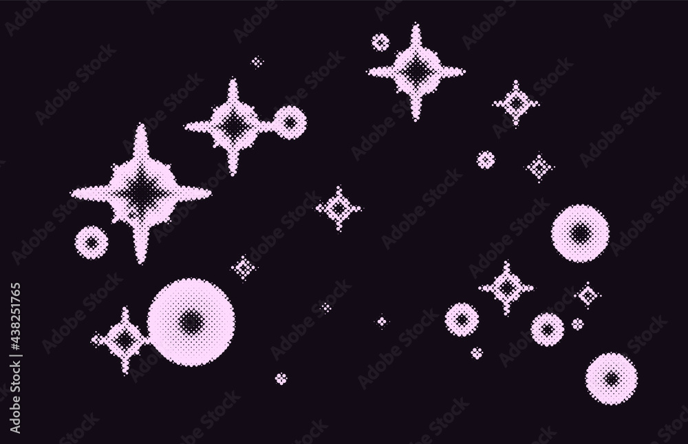 Poster Neo-memphis seamless pattern with different geometric shapes. Retro 80's-90's style.