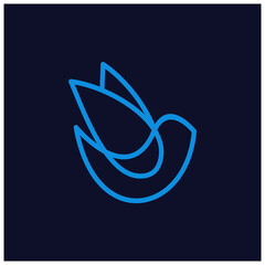 set bundle bird line art logo design