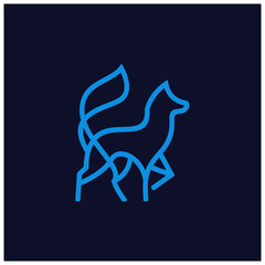 set bundle wolf line art logo design