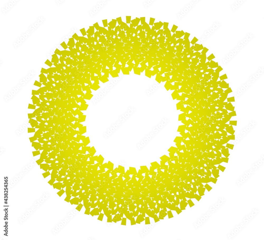 Poster abstract circular pattern from planes. 3d rendering image.