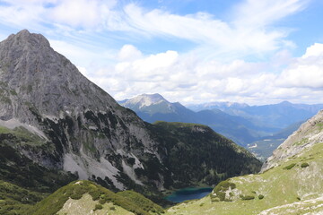 Fototapeta premium Lake view in the Alps