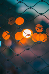 Bokeh Background city lights during sunset