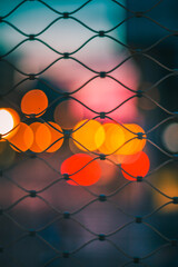 Bokeh Background city lights during sunset