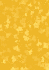 イチョウの葉っぱ縦長背景素材