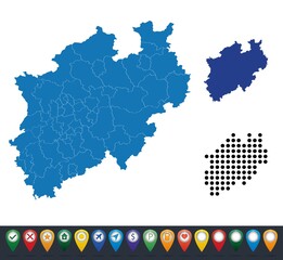 Set maps of North Rhine-Westphalia state