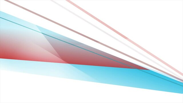 Abstract blue and red tech minimal stripes motion background. Video animation Ultra HD 4K 3840x2160