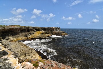 June 2019-View from the top of the cliff of the Animal Flower Cave in St. Lucy, Barbados.