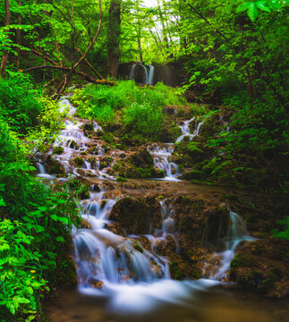 Wasserfall, Spring, Fischbach, Rh&ouml;n, Th&uuml;ringen