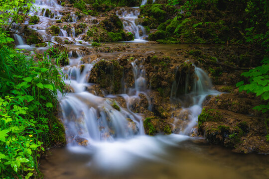 Wasserfall, Spring, Fischbach, Rh&ouml;n, Th&uuml;ringen