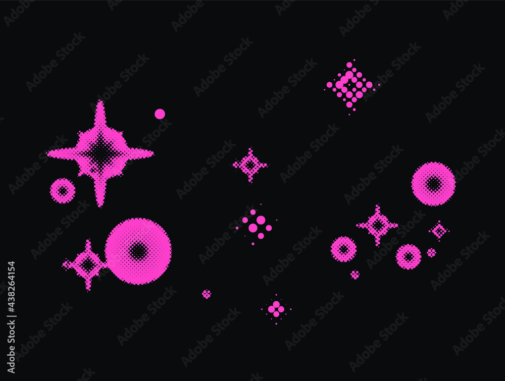 Poster Neo-memphis seamless pattern with different geometric shapes. Retro 80's-90's style.