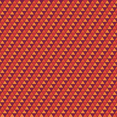 Seamless pattern. Triangles ornament. Tiles backdrop. Triangular shapes wallpaper. Geometric background. Ethic motif. Digital paper. Geometrical web designing. Mosaic textile print. Vector.
