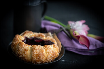 berry galette on a plate
