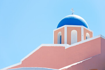 Santorini Ortodox pale orange church