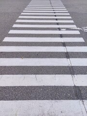 crossing in the street