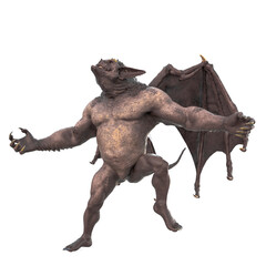 gargoyle is looking up and angry