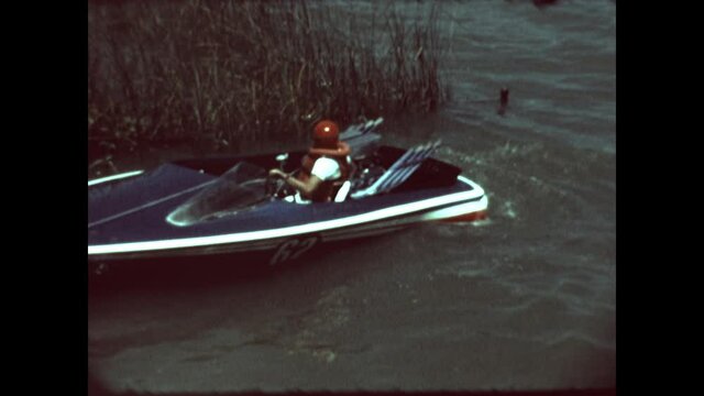 Clear Lake Racer Returns 1967

A speedboat racer returns to the race after mechanical difficulties in the third annual Clear Lake Endurance Marathon at Clear Lake, California in 1967. 