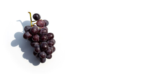Fresh grape on white background.