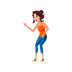 shocked woman in broken lift cartoon vector. shocked woman in broken lift character. isolated flat cartoon illustration