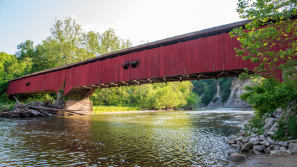 Deer's Mill Covered Bridge in Montgomery County, Indiana
