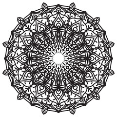 abstract mandala art outline circular basic design spiritual vector decoration