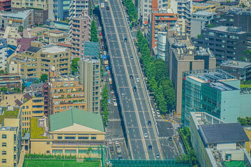 Fototapeta na wymiar 渋谷スカイ展望台からの景色