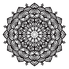 abstract mandala art outline circular basic design spiritual vector decoration