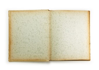 Blank page of an 1950s photo album, isolated on white.
