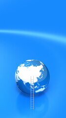 Fototapeta na wymiar 地球の安全点検・背景画像・3DCGソフトによるレンダリング