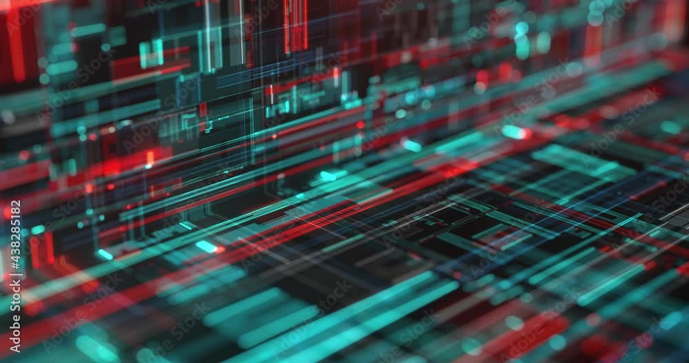 Poster abstract hi-tech background made of rectangular shapes and lines. data flow and geometric forms with