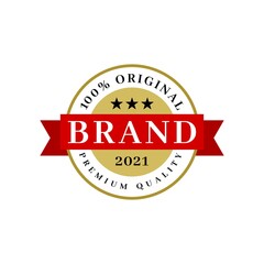 simple badge with a classic style. premium quality sign.