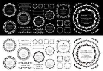 エレガントなフレームデザインセット
