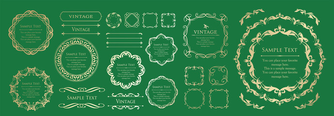 エレガントなフレームデザインセット