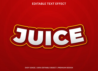 juice text effect template with abstract style use for business logo and brand