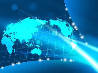 世界地図　日本地図　グローバル　ビジネス背景　経済　貿易　地図