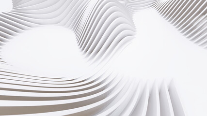 Fototapeta premium Abstract Curved Shapes. White Circular Background.