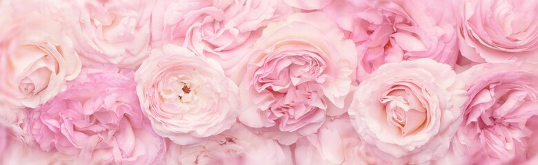 Flowers composition. Rose flower petals background.