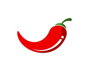 Simple and hot chili in red colors