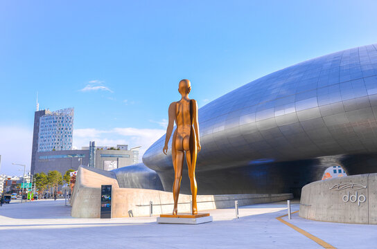 SEOUL, SOUTH KOREA - NOV 14, 2017: Dongdaemun Design Plaza (DDP)  is a major urban development landmark in Seoul, South Korea.
