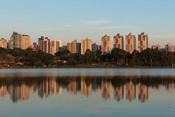 Barigui Park in Curitiba Parana Brazil. - obrazy, fototapety, plakaty