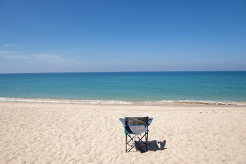Fototapeta na wymiar chair on the beach
