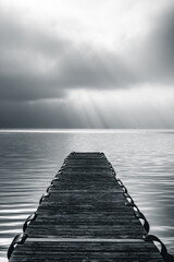 Obraz premium Ponton sur le lac d'Annecy