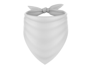 Blank pet bandana mockup template, 3d render illustration.